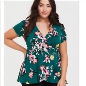 Torrid surplice neck wrap top